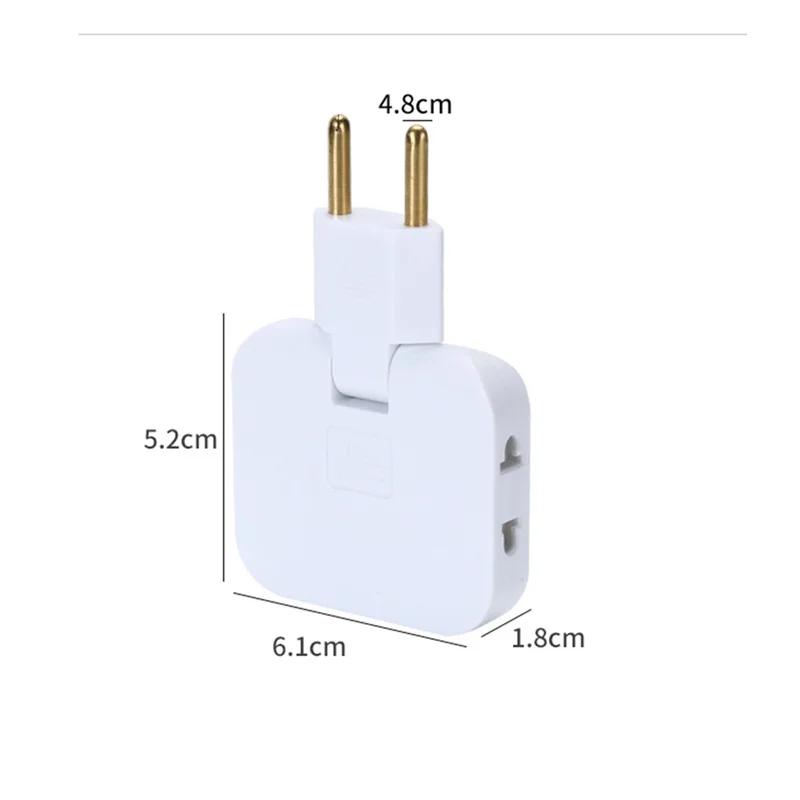Ultrathin Expansion Plugs American And European 180 Degree Rotary Converter European Standard Two Round Flat Holes Without U Power Plug Adapter Power Socket Adapter Conversion Plug Plug Conversion Socket Universal Socket Adapter