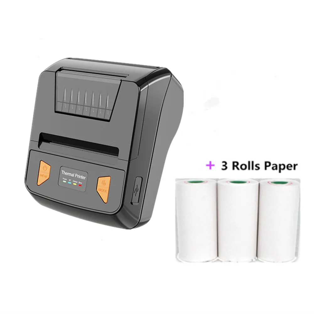 طابعة حرارية صغيرة بلوتوث 3 بوصة 80 مم، طابعة إيصا...