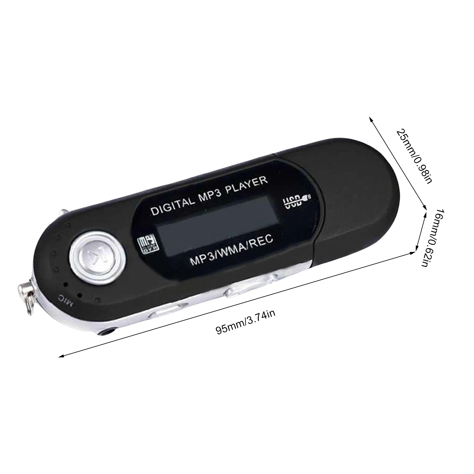 Portable USB MP3 Music Player With Digital LCD Screen Mini