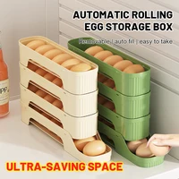4Layers Fridge Egg Storage Box Automatic Rolling Eggs Holder Rack Ladder Style Refrigerator Eggs Dispenser Egg Organizer Holder 1