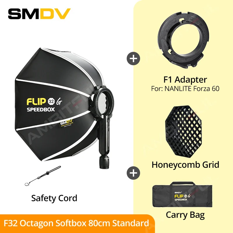 SMDV Flip24G Softbox (60cm) とS-adapter Speedlight Softbox | Flip24G by SMDV | Go Molight – MoLight