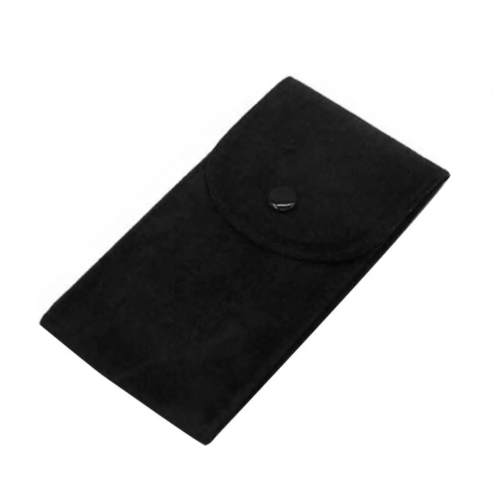 Portable Watch Bag Gift Shock-proof Press Button Short Velvet Snap Design Jewelry Box Watch Packing Pouch