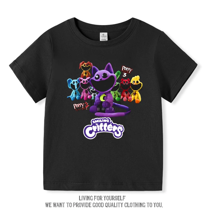 2024 New Game Playtime Chapter 3 The Smiling Critters Cartoon Anime T Shirt Summer Kids Short Sleeve Boys Girls Tops Tees