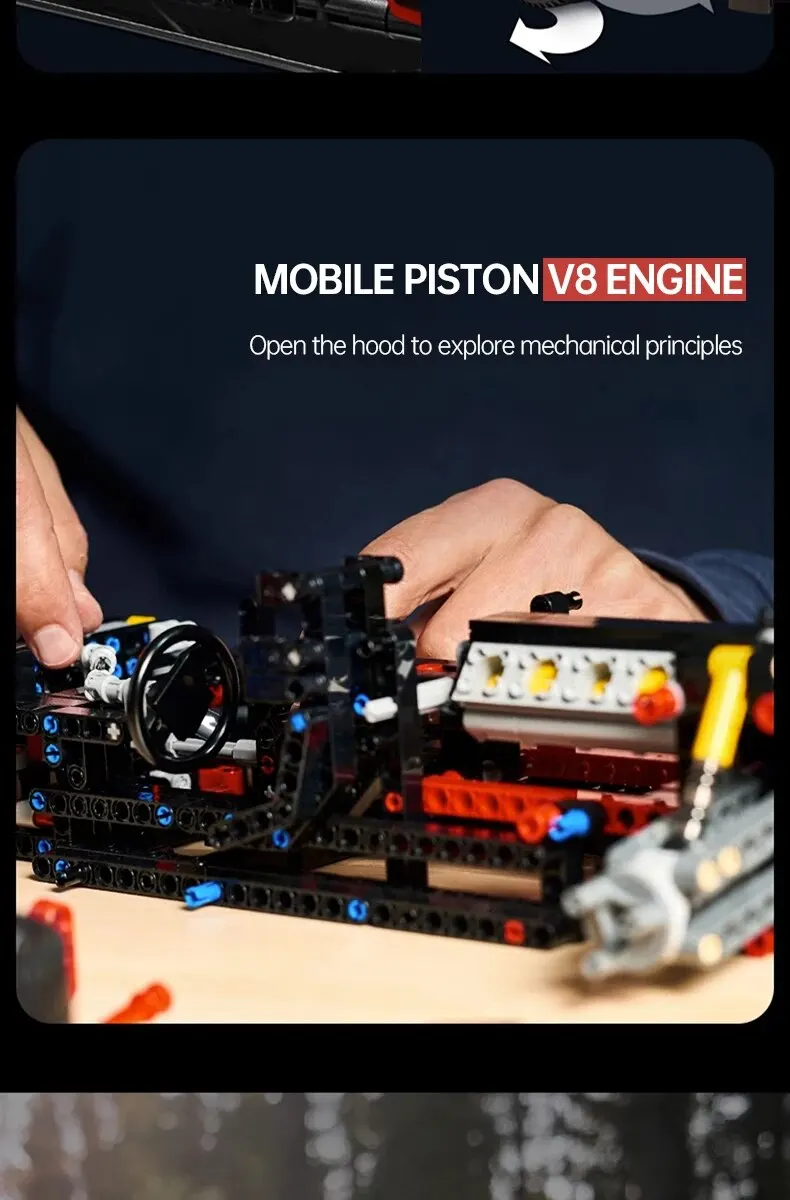 PlaneteJouets.com Voiture de course compatible avec briques LEGO Technic 1677 Pcs