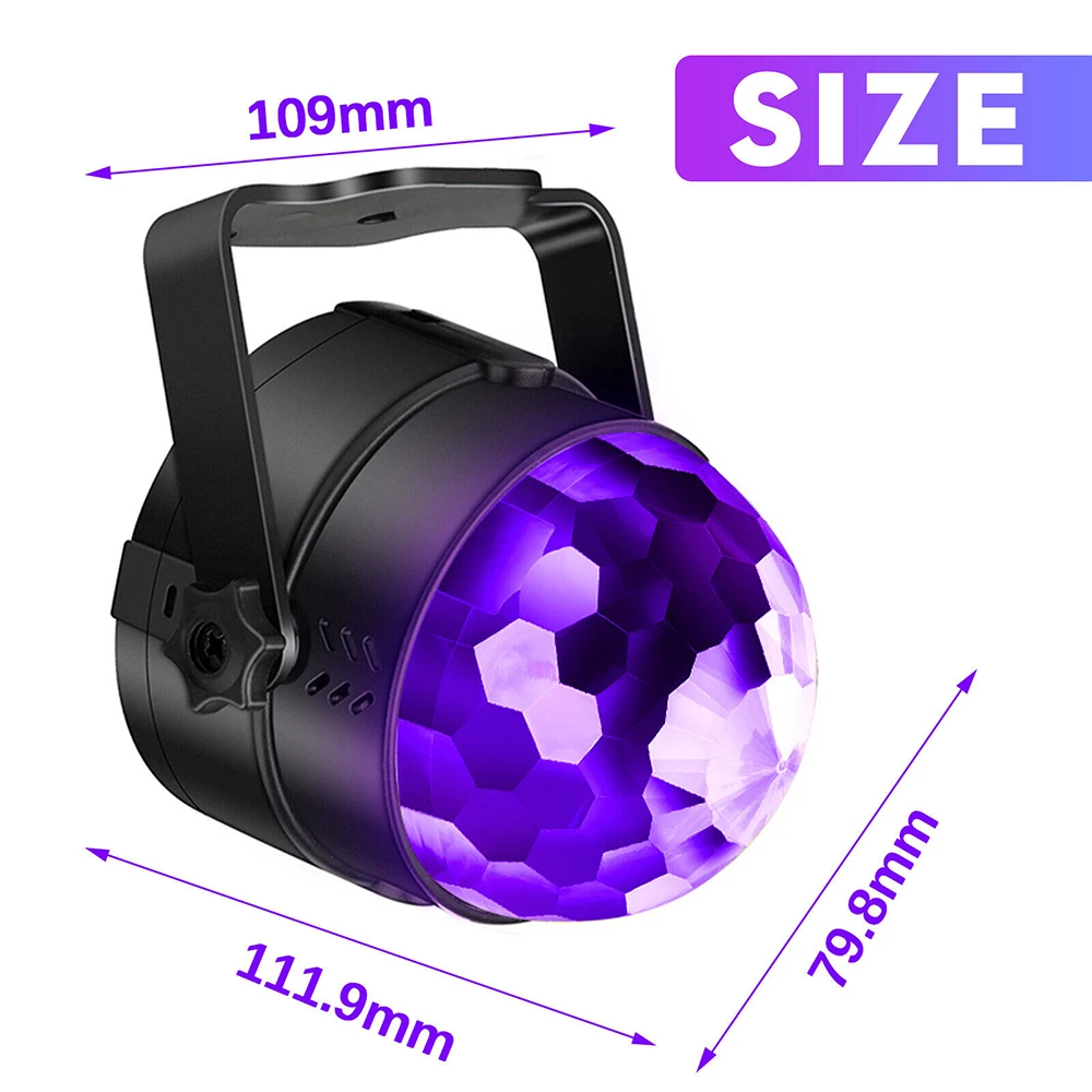 UV Magic Ball DJ Laser LED Light Stage Voice Controlled Rotating Bar Wedding Christmas Party Disco Projector Decoration Home ﻿
