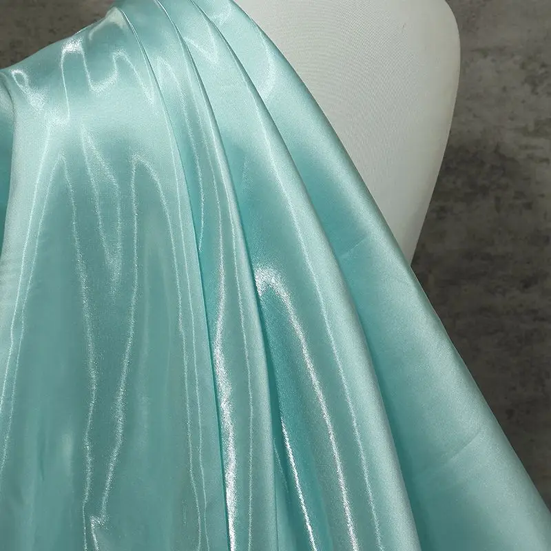 Reflective Liquid Water Light Fabric for Fashion and DIY Sewing - Pink Blue