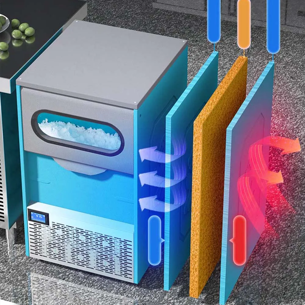 Commercial Ice Maker Machine Small Granular Ice Cubes Maker Intelligent Touch Screen Panel Kostki Lodu
