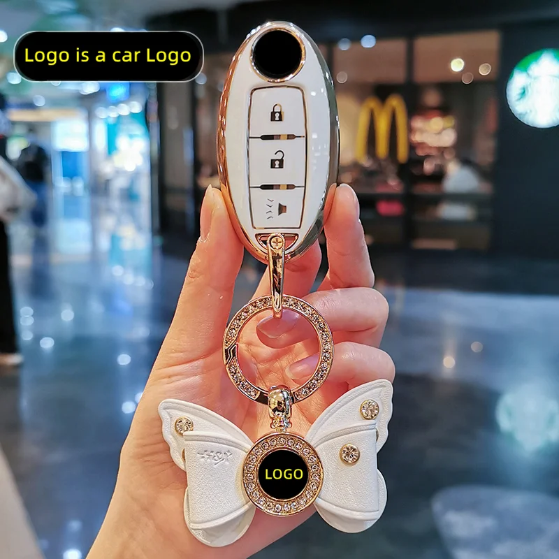 TPU Car Remote Key Case Cover Protect Shell Bag For Nissan Qashqai Juke J10 J11 X-Trail T32 T31 Kicks Tiida Pathfinder Note key case key case cover car key shell car key chain