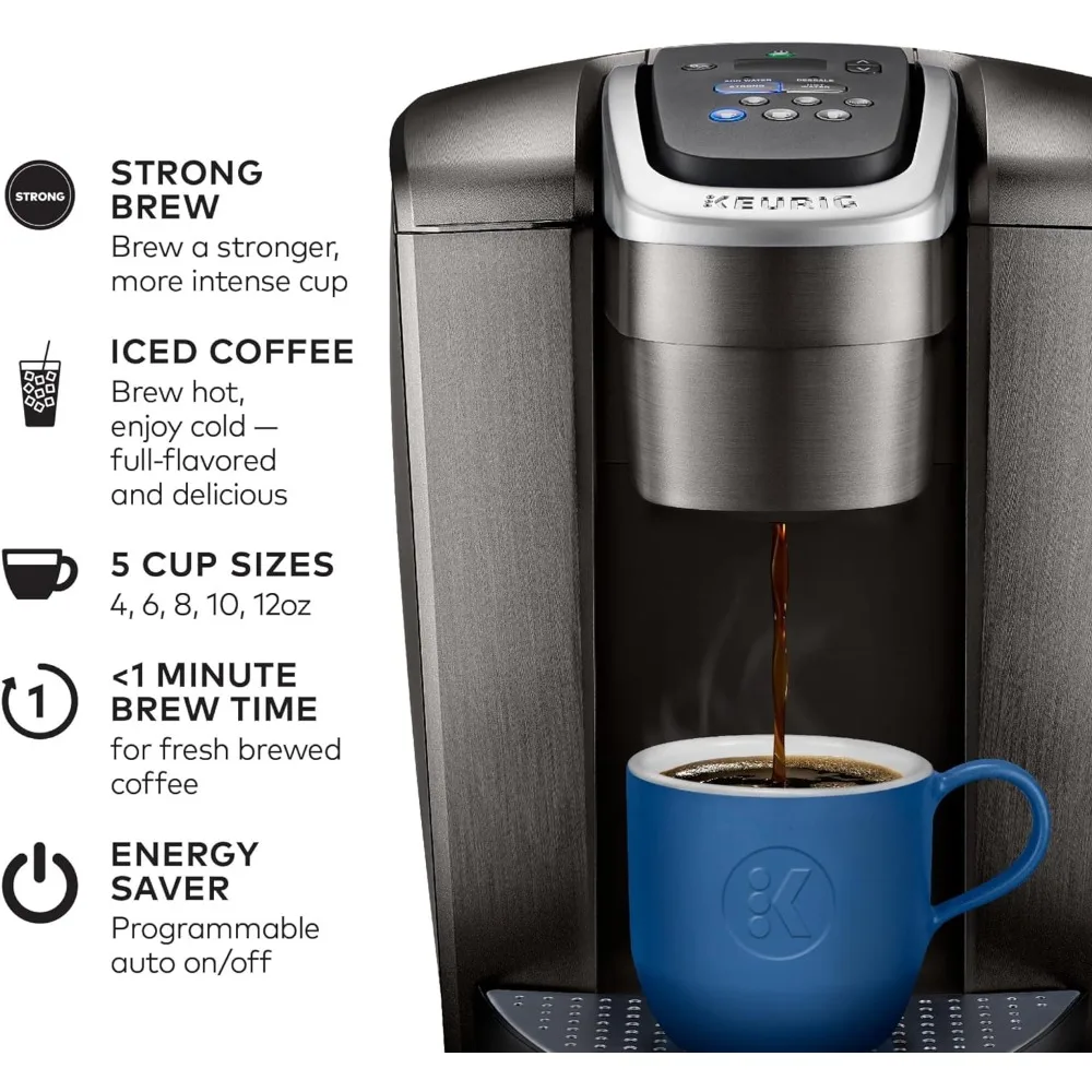 K-Elite Single-Serve K-Cup Pod Coffee Maker, Brushed Slate, 12 oz. Brew Size 2