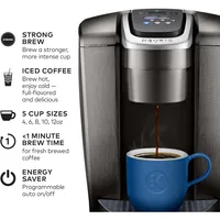 K-Elite Single-Serve K-Cup Pod Coffee Maker, Brushed Slate, 12 oz. Brew Size 2
