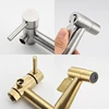 ULA Brushed Bidet Faucet Mixer Toilet Faucets Ducha Cold&Hot Water Mixer Crane Round Shower Sprayer Hygienic Shower 4