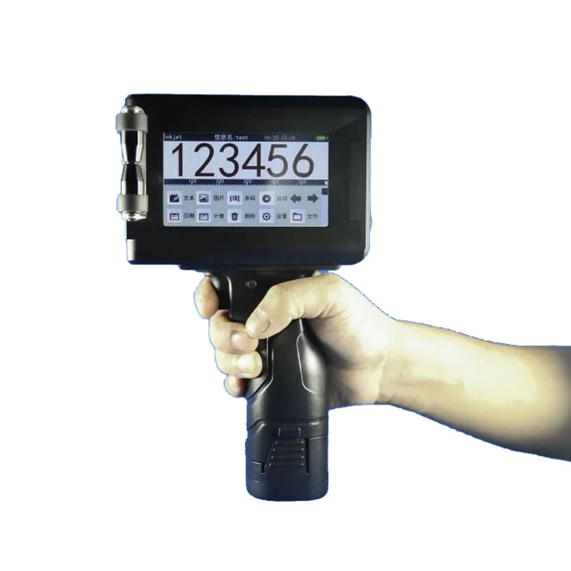 

2021 Portable inkjet handheld lot number printer hand jet printer expiry date code plastic bottle printer