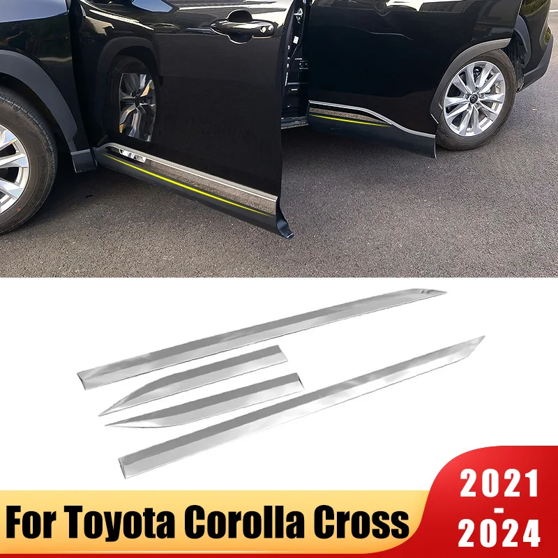 For Toyota Corolla Cross XG10 2021 2022 2023 2024 Stainless Car Side