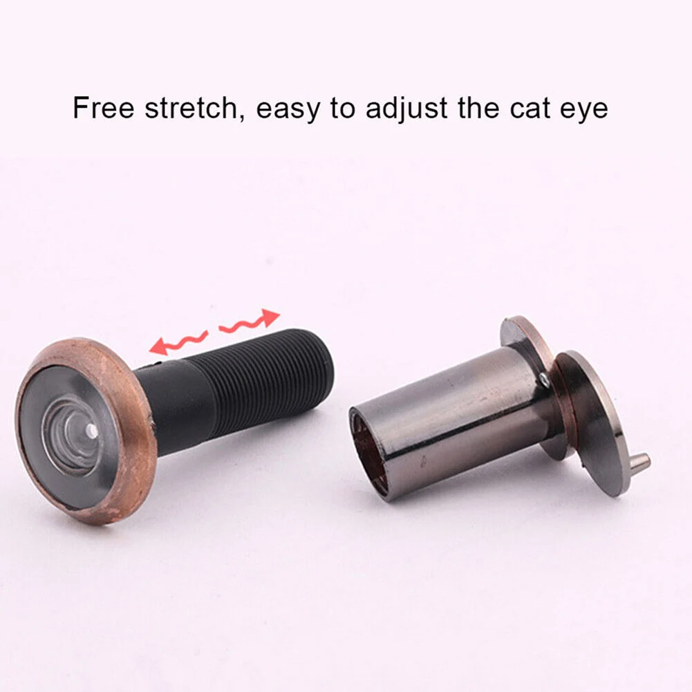 220 Degree Door Viewer Wide Angle Peephole Security Door Adjustable Glass Lens Furniture Hardware Tools door peephole