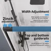 44-48" W X 70" H Semi-Frameless Double Sliding Shower Door with 1/4'' (6mm) Clear SGCC Tempered Glass, Bypass Shower Enclosure 5