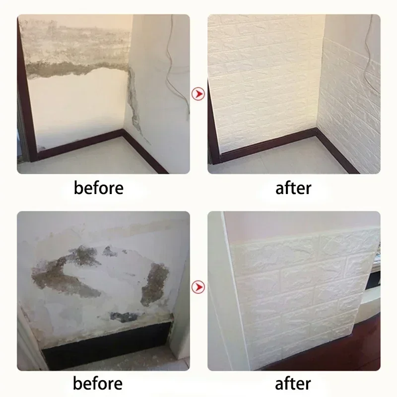 1/3/5/10M 3D Self-Adhesive Decor Wallpaper Continuous Waterproof Brick Wall Stickers Living Room Bedroom Wall Home Decoration 4