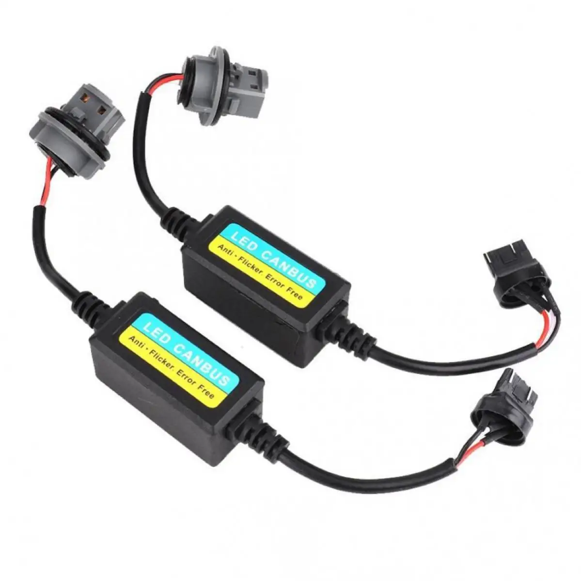 2pcs Led Headlight Bulb Canbus T20 7443 Resistor Anti Flicker Harness Warning Conversion Kit Error Free  Decoder