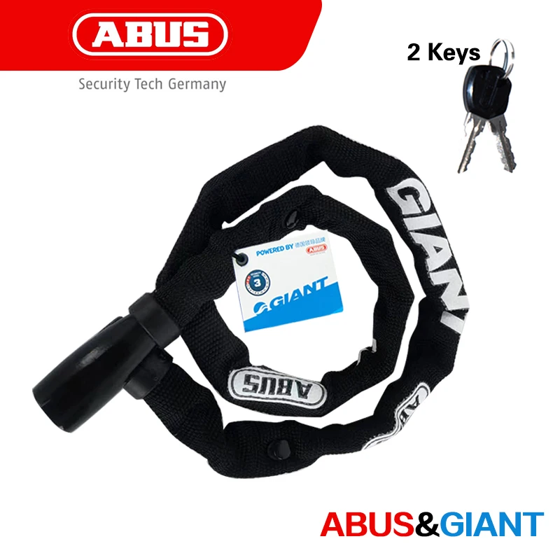 Abus Co-Branded Giant Anti-Theft Bicycle Lock Strength Chain Lock 60Cmm Lock È Adatto Per Mtb Road E-Bike Accessori Per Ciclismo