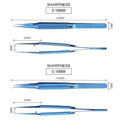 Precision Tweezers Tweezers Professional Maintenance Tool 0.1mm Edge Precision Fingerprint Tweezers Titanium Alloy Board Flying