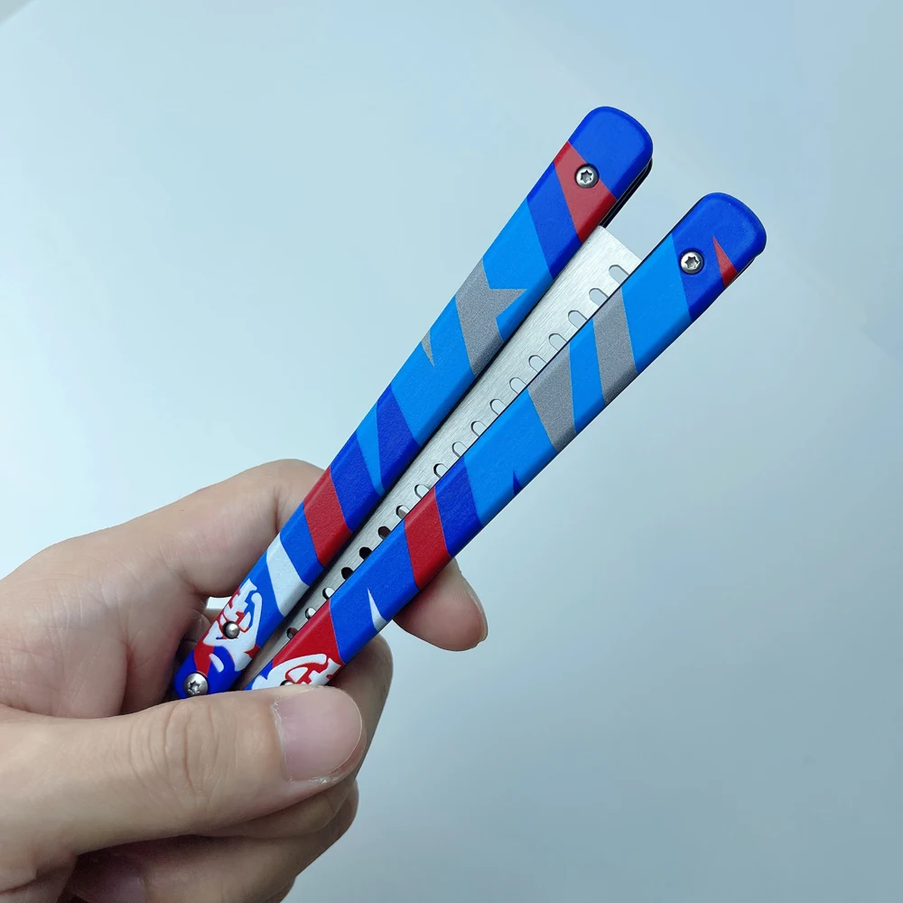 23 cm (9.05 inches) VALORANT Game Peripheral Weapon Toy YORU Butterfly Comb Knife Trainer Metal Model Non-Sharp Rust-Proof game weapon toy