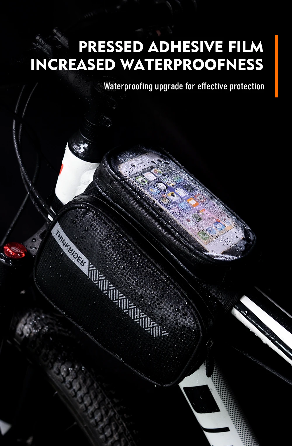 Description Picture 6 of itemThinkRider Bicycle Bag Rainproof Touch Screen Phone Top Tube Bag MTB Road Bike Frame Front Saddle Bag & Pannier Bike Accessories