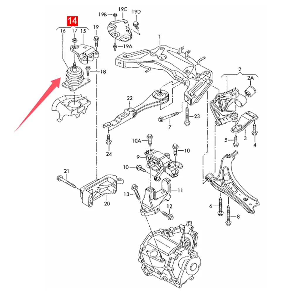 For AUDI A1 VW POLO SEAT CORDOBA IBIZA SKODA FABIA ROOMSTER Engine Mount 6Q0199167BQ 6Q0199167CB Bracket Support Accessories