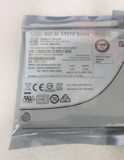 For 480G SATA 64TMJ 064TMJ S3520 480GB SSD