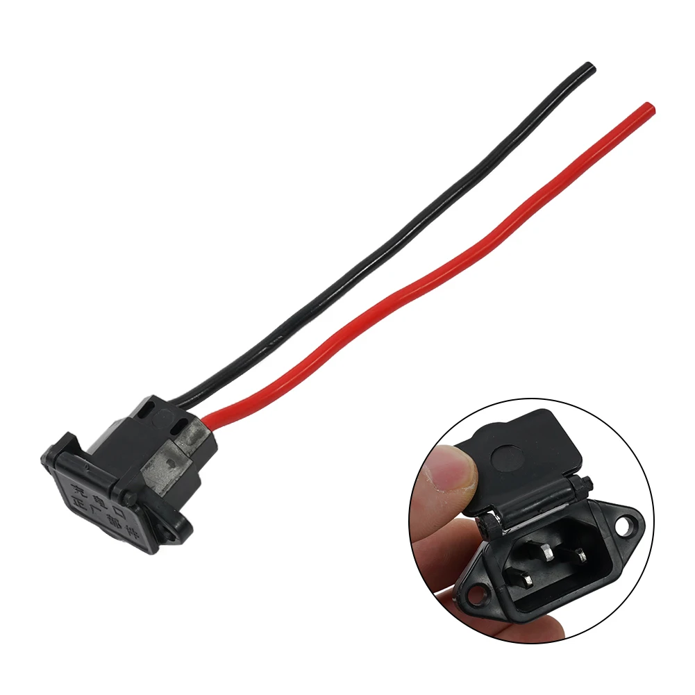 Practical Motorcycle Socket Charger Electrical 16cm Wire E Bike With Cable ABS + Copper About 20CM Connector Plug