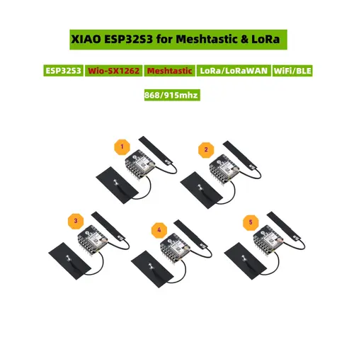 esp32 s3 lora Meshtastic Lora module SX1262 868mhz 915mhz antenna XIAO ESP32S3 for Meshtastic LoRa starter kit,LoRaWAN,WiFi,BLE - Image 8