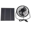 Mini Solar Panel Powered Ventilator Fan Portable 5W 4 Inch Greenhouse Solar Exhaust Fan for Office Outdoor 2