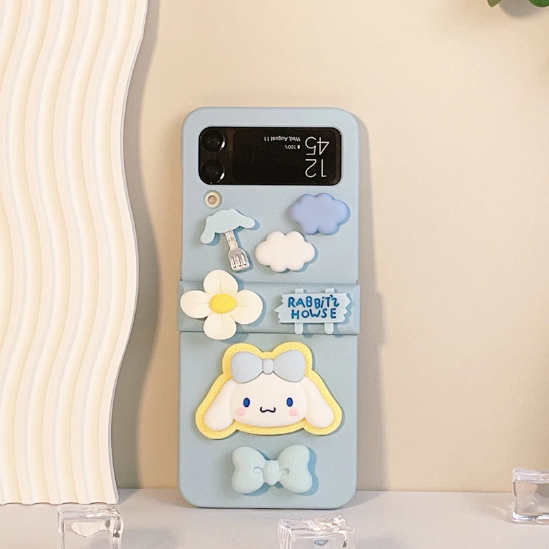 

Sanrio Kuromi Cinnamoroll чехол для телефона Samsung Galaxy Z Flip 3 5G Zflip3 Z Flip 4 Flip3 Zflip Flip4 жесткие чехлы из поликарбоната Coque