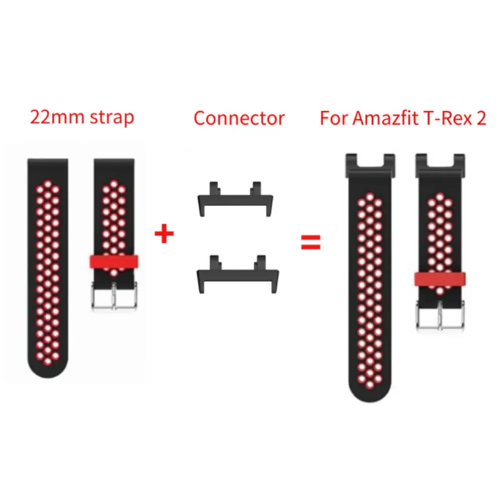 어메이즈핏 T-Rex 2 어댑터용 금속 스테인리스 스틸 러그 스마트 워치, 22mm 스트랩 연결 스크루 드라이버 액세서리