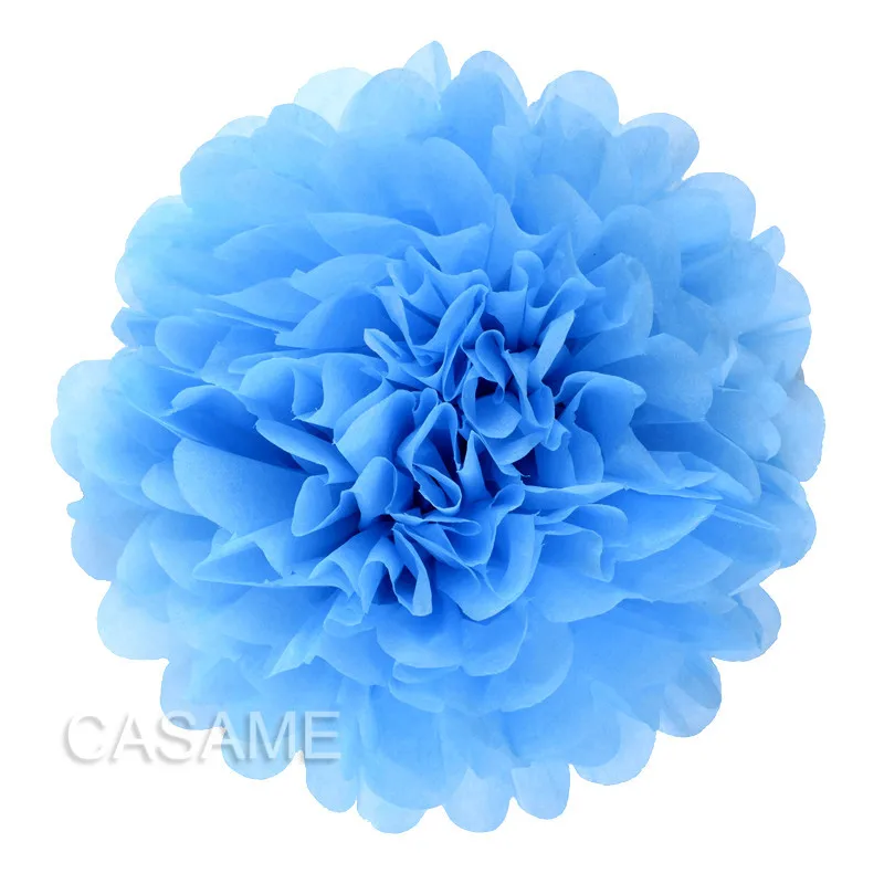 Set of 5 Colorful Tissue Paper Pom Poms for Party and Event Decor