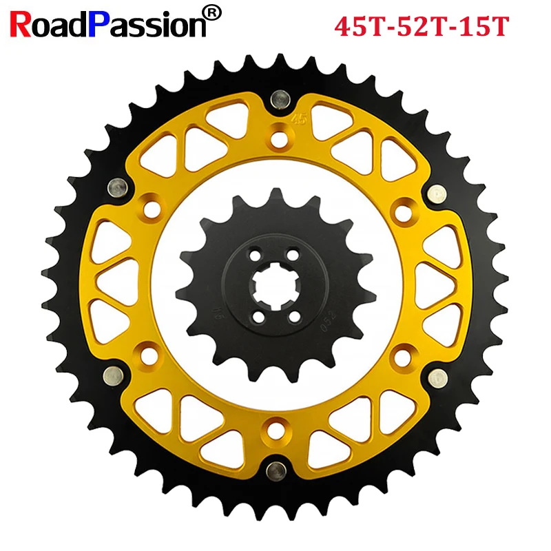 Переднее переднее зубчатое колесо 15T 45T ~ 52T для мотоциклов SUZUKI TS200 TS 200 R K,L,M,N,P