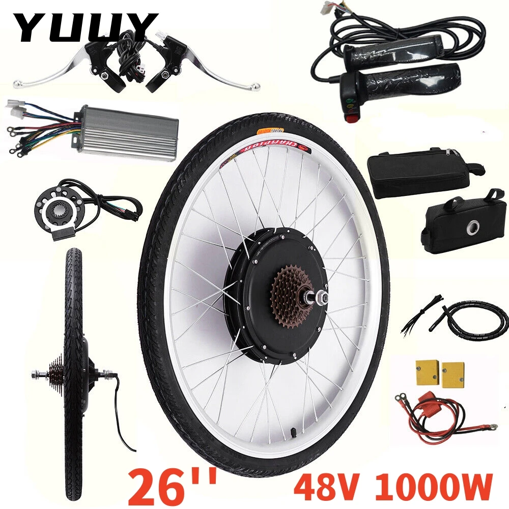 

Electric Bicycle Hub Motor Kit, Rear Wheel Conversion Kit, 26 in, 1000W, 48V