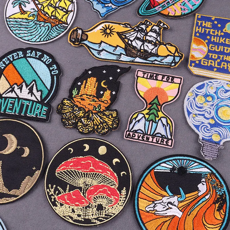 

Outdoor Iron On Patches On Clothes Patch Embroidered Patches For Clothing Thermoadhesive Patches Adventure Badges On Backpack
