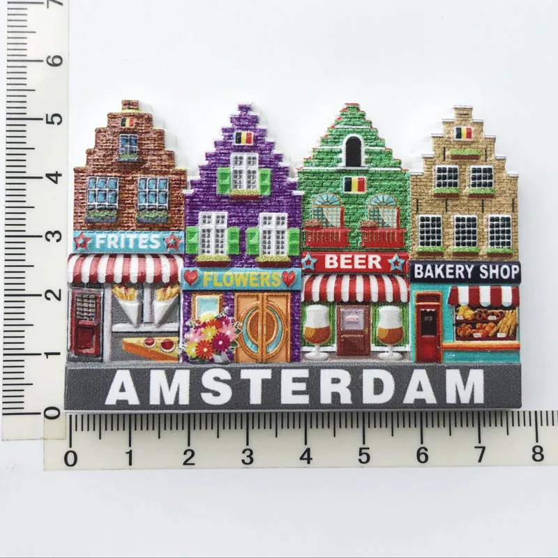 

AMSTERDAM Fridge Magnets Travel 3D Memorial Magnetic Refrigerator