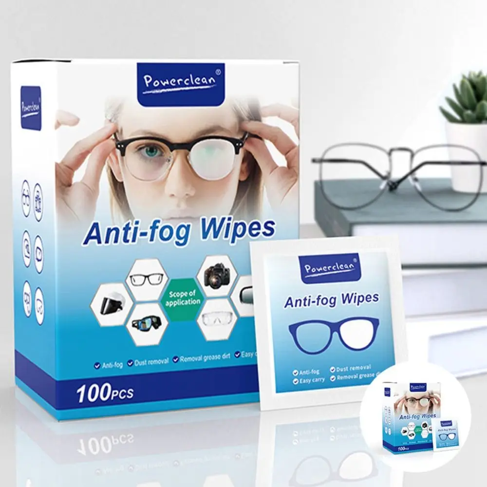 100Pcs/Box Anit-fog Glasses Anti Fog Wipe Cleaning Disposable Glasses  Cleaner Wet Wipe Lens Wipes Phone Screen - AliExpress