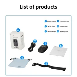 Wireless Bluetooth Remote Control with Wrist Band - Black color