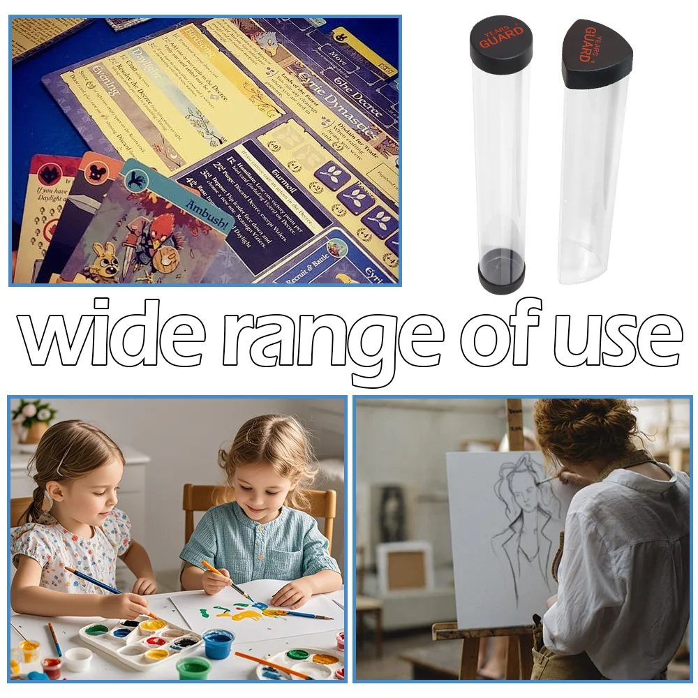 Cylindrical/Prism-Shaped Playmat Tube for MGT YGO DTCG Playmat Will Not Roll off Surface Games Pad Canister board games