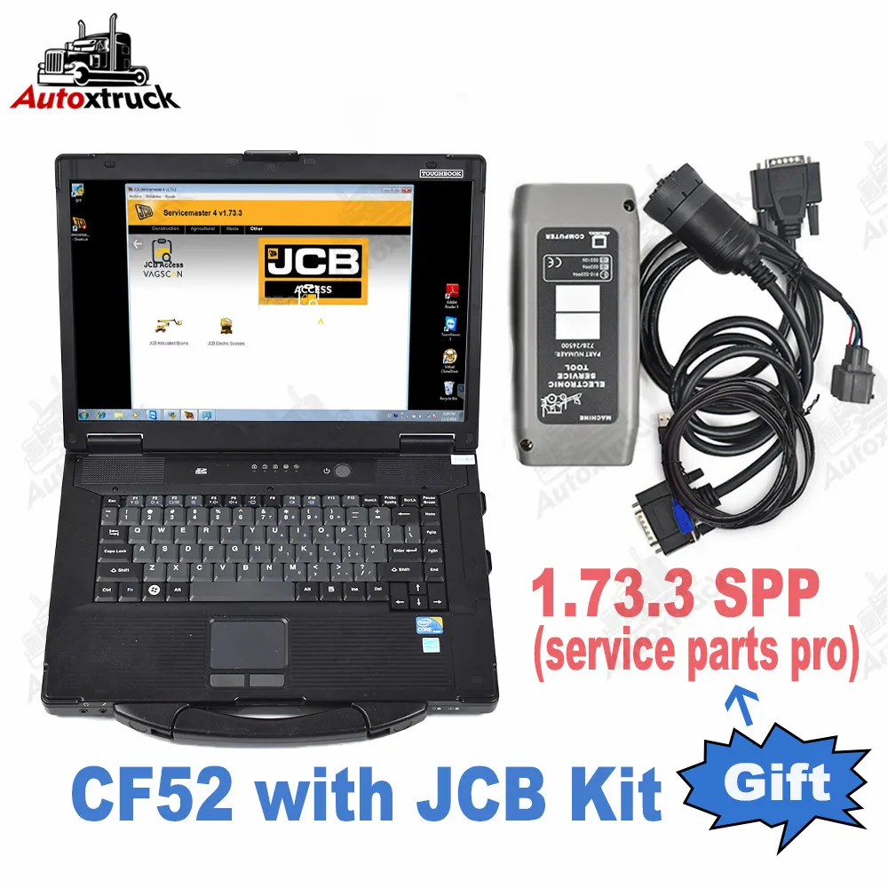 

Agricultural construction Equipmentfor JCB diagnostic scanner tool wit CF52 Laptop JCB Master Service Master diagnostic kit