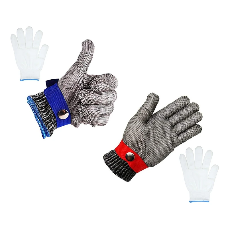 Guantes de Metal resistentes Cortes puñaladas, de seguridad carnicero, cocina, pescado, jardinería| | - AliExpress