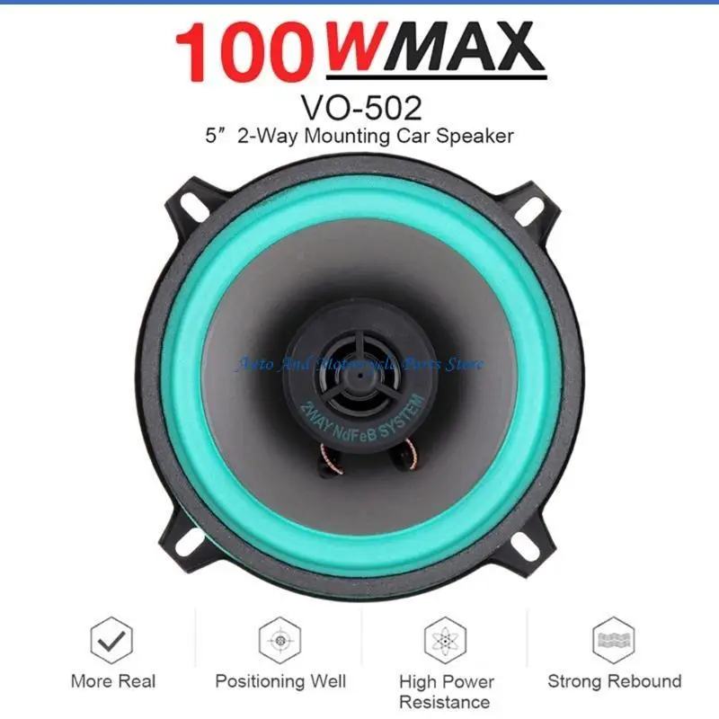 P9FD 자동 자동차 HiFi 동축 스피커 차량 문 오디오 음악 스테레오 전체 범위 주파수 스피커 방습 4/5/6.5