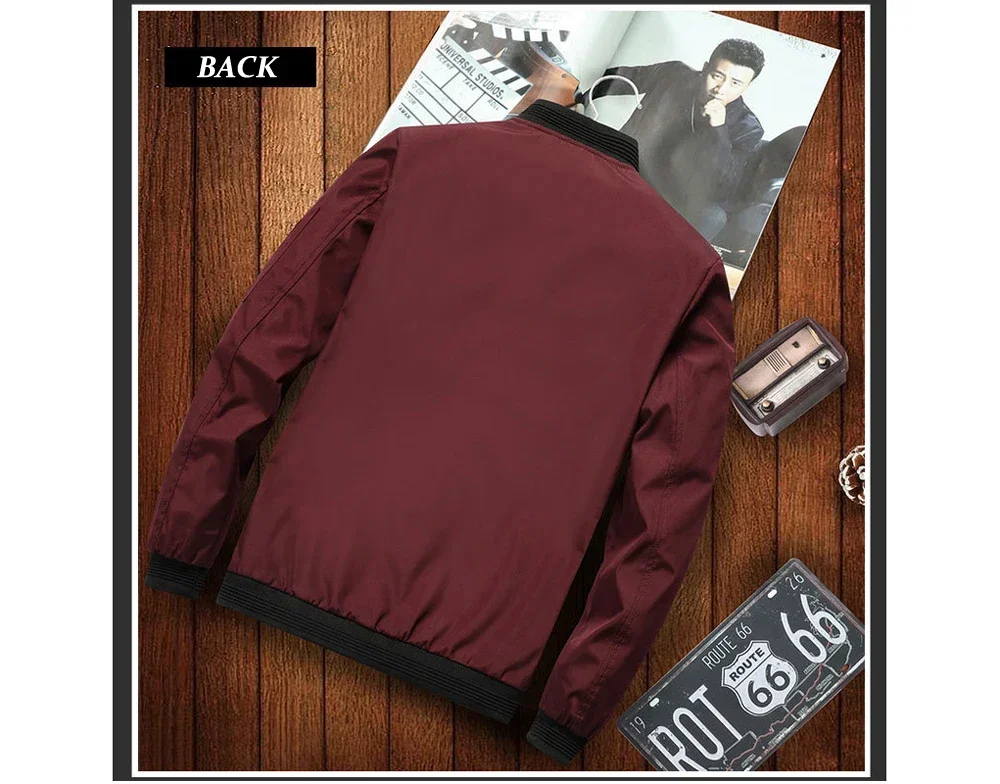 FEELMUST Bomber Jacket Worn Style