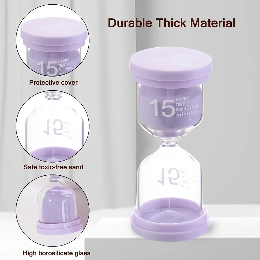 1pc/4pcs Colorful Timer Sand Timer Set (5-35 mins) Perfect for Games Classroom Home & Office Glass Creative Home Decor