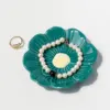 1Pc Ceramic Jewelry Tray Lotus Flower Ring Dish Holder Porcelain Trinket Tray Decorative Trinket Plate for Ring Necklace 3