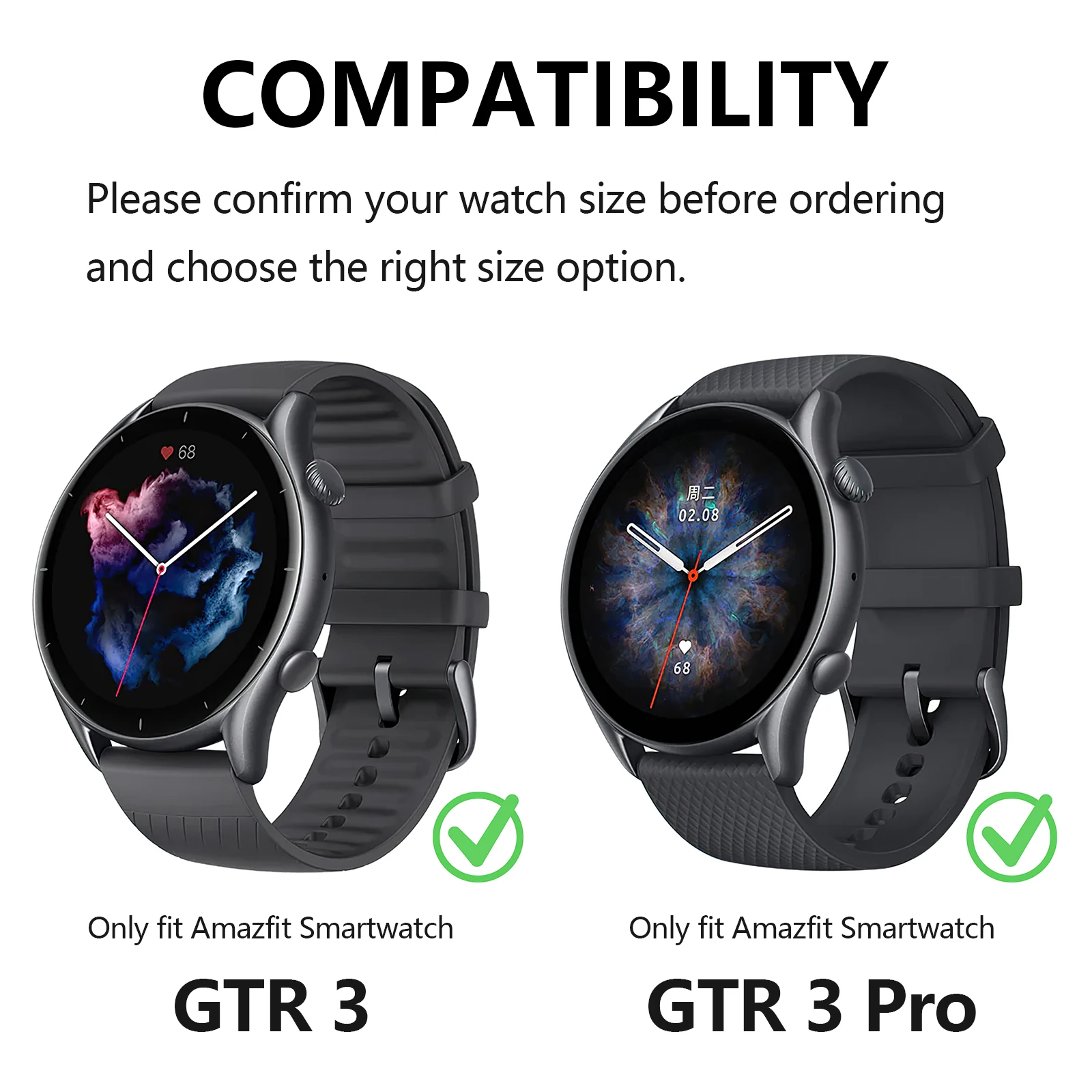 Huami Amazfit GTR 3/GTR 3 Pro Ʈ TPU ̽, ü Ŀ ũ ȣ  , Amazfit GTR 3/GTR 3 Pro ̽, 3 