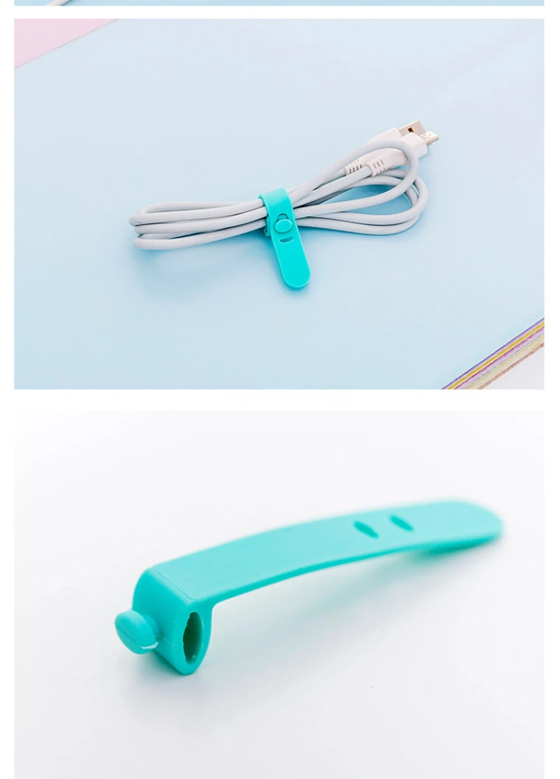 Description Picture 3 of itemCable Winder Ties Silicone Cable Organizer Wire High Quality Wrapped Cord Line Storage Holder For Phone Earphone MP4 Ties