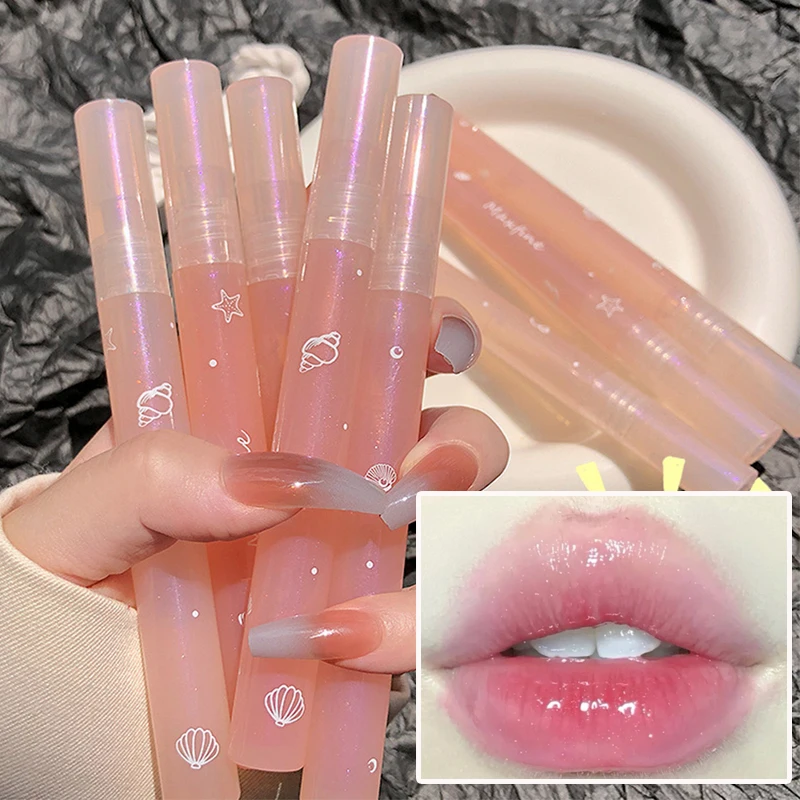 Water Light Glitter Lip Gloss Specchio Trasparente Lip Tint Waterproof Not Fade Lasting Moisturizer Lip Plumper Rossetti Trucco