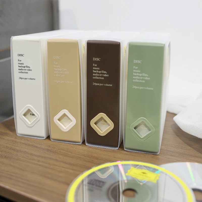 대용량 CD DVD 케이스 슬리브 보관 CD 마감 상자, 거치대 CD 디스크 패키지, 게임 앨범 정리, 4 색 24CD 박스, 인기 판매